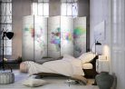 Paraván egyoldalú fotónyomtatással - Room divider – White-colorful world map - ajandekpont.hu