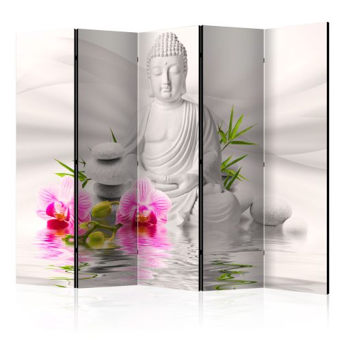 Paraván - Buddha and Orchids II [Room Dividers] - ajandekpont.hu