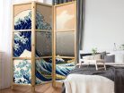 Japán paraván - Great Wave in Kanagawa I