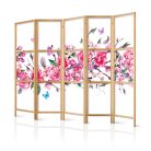 Japán paraván - Japanese Style: Flowers and Butterflies II [Room Dividers]