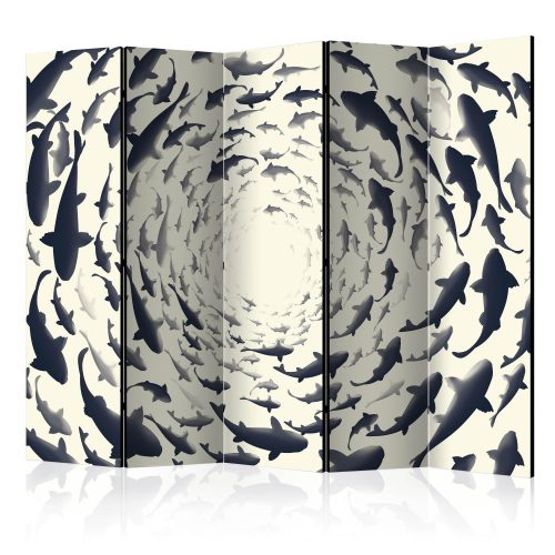 Paraván egyoldalú fotónyomtatással - Fish Swirl II [Room Dividers] - ajandekpont.hu