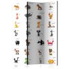 Paraván - Learning by playing (animals) [Room Dividers] - ajandekpont.hu