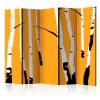 Paraván - Birches on the orange background II [Room Dividers] - ajandekpont.hu
