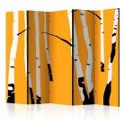 Paraván - Birches on the orange background II [Room Dividers] - ajandekpont.hu