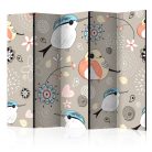 Paraván - Natural pattern with birds II [Room Dividers] - ajandekpont.hu