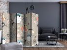 Paraván - Natural pattern with birds II [Room Dividers] - ajandekpont.hu