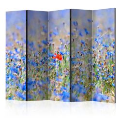 Paraván egyoldalú fotónyomtatással - A sky-colored meadow - cornflowers II [Room Dividers] - ajandekpont.hu