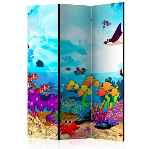 Paraván egyoldalú fotónyomtatással - Underwater Fun [Room Dividers] - ajandekpont.hu