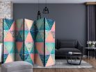 Paraván - Oriental Triangles II [Room Dividers] - ajandekpont.hu