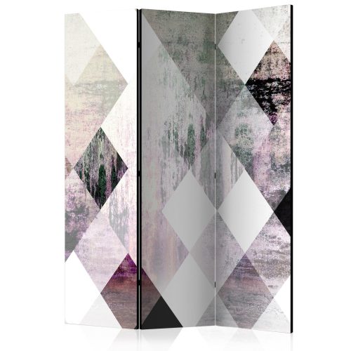 Paraván - Rhombic Chessboard (Pink) [Room Dividers] - ajandekpont.hu
