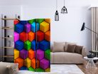 Paraván egyoldalú fotónyomtatással - Colorful Geometric Boxes [Room Dividers] - ajandekpont.hu