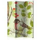 Paraván - Bird and lilies vintage pattern [Room Dividers] - ajandekpont.hu