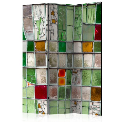 Paraván egyoldalú fotónyomtatással - Emerald Stained Glass [Room Dividers] - ajandekpont.hu