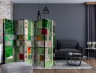 Paraván - Emerald Stained Glass II [Room Dividers] - ajandekpont.hu