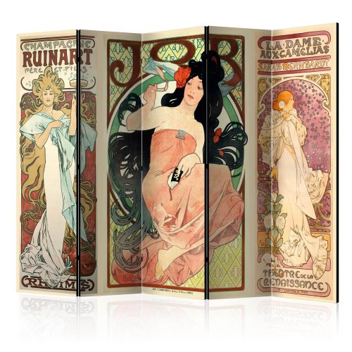 Paraván egyoldalú fotónyomtatással - Alphonse Mucha. Women's II [Room Dividers] - ajandekpont.hu