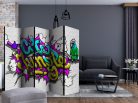 Paraván egyoldalú fotónyomtatással - City Jungle - graffiti II [Room Dividers] - ajandekpont.hu