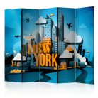 Paraván - New York - welcome II [Room Dividers] - ajandekpont.hu