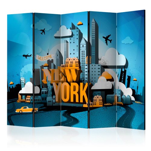 Paraván egyoldalú fotónyomtatással - New York - welcome II [Room Dividers] - ajandekpont.hu