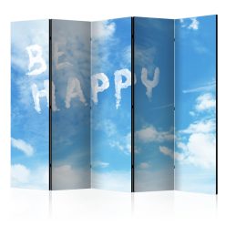 Paraván egyoldalú fotónyomtatással - Be happy II [Room Dividers] - ajandekpont.hu