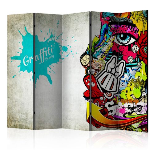 Paraván egyoldalú fotónyomtatással - Graffiti beauty II [Room Dividers] - ajandekpont.hu