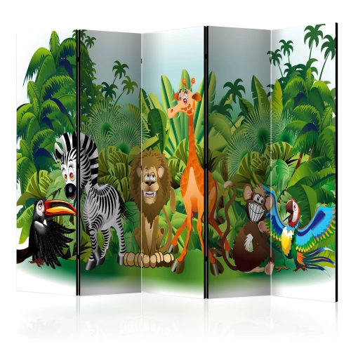 Paraván egyoldalú fotónyomtatással - Jungle Animals II [Room Dividers] - ajandekpont.hu