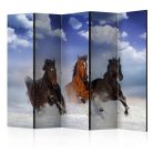 Paraván - Horses in the Snow II [Room Dividers] - ajandekpont.hu