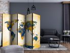 Paraván - Map of the World - Sun and sky II [Room Dividers] - ajandekpont.hu