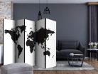 Paraván - Black & White World II [Room Dividers] - ajandekpont.hu