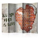 Paraván egyoldalú fotónyomtatással - Love is all you need II [Room Dividers] - ajandekpont.hu