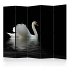 Paraván - swan (black and white) II [Room Dividers] - ajandekpont.hu