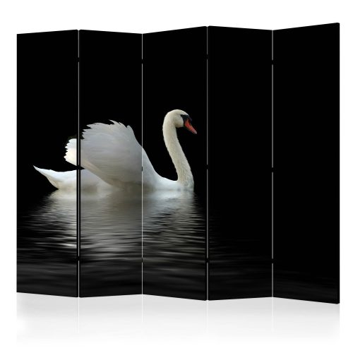 Paraván egyoldalú fotónyomtatással - swan (black and white) II [Room Dividers] - ajandekpont.hu