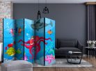 Paraván egyoldalú fotónyomtatással - Octopus and shark II [Room Dividers] - ajandekpont.hu