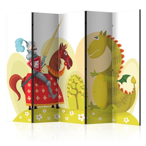 Paraván egyoldalú fotónyomtatással - Dragon and knight II [Room Dividers] - ajandekpont.hu