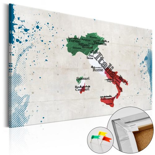 Világtérkép parafán - Italy [Cork Map]