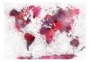 Öntapadós fotótapéta - World Map: Red Watercolors - ajandekpont.hu