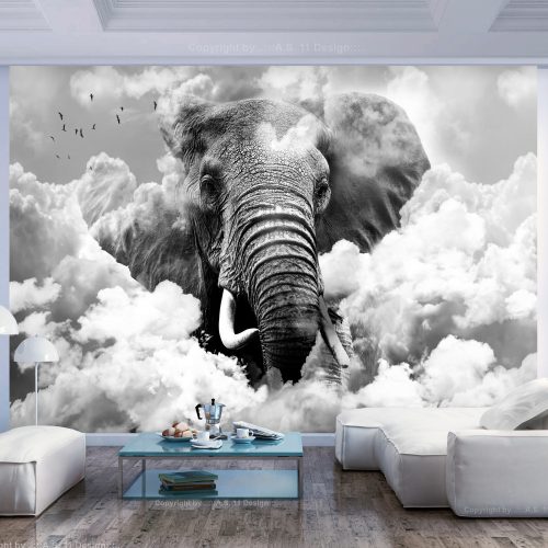 Fotótapéta - Elephant in the Clouds (Black and White) - ajandekpont.hu