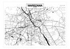 Öntapadós fotótapéta - Warsaw Map - ajandekpont.hu