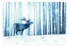 Öntapadós fotótapéta - Deer in the Snow (Blue) - ajandekpont.hu