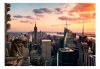 Öntapadós fotótapéta - New York: The skyscrapers and sunset - ajandekpont.hu