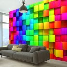 Öntapadós fotótapéta - Colourful Cubes - ajandekpont.hu