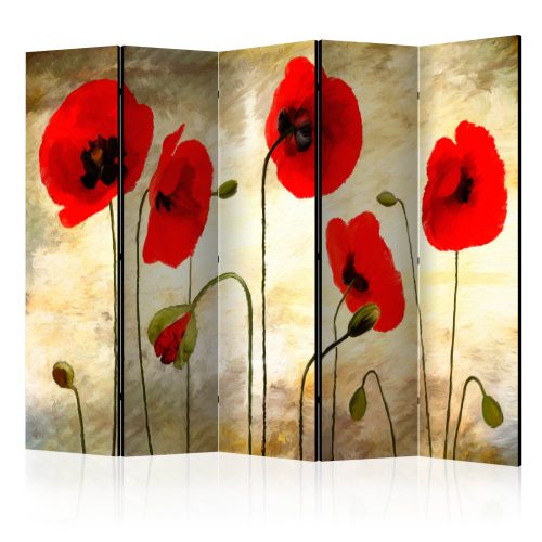 Akusztikus paraván - Golden Field of Poppies II [Room Dividers] - ajandekpont.hu