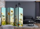 Akusztikus paraván - Daisies - spring meadow II [Room Dividers] - ajandekpont.hu