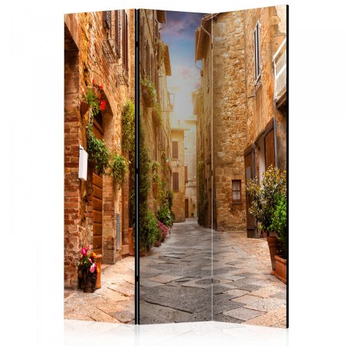 Akusztikus paraván - Colourful Street in Tuscany [Room Dividers] - ajandekpont