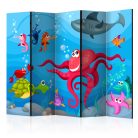 Akusztikus paraván - Octopus and shark II [Room Dividers] - ajandekpont.hu