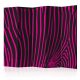 Akusztikus paraván - Zebra pattern (violet) II [Room Dividers] - ajandekpont.hu