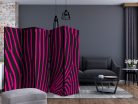 Akusztikus paraván - Zebra pattern (violet) II [Room Dividers] - ajandekpont.hu