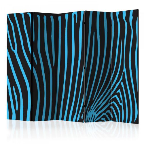 Akusztikus paraván - Zebra pattern (turquoise) II [Room Dividers] - ajandekpont.hu