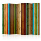 Akusztikus paraván - Wooden rainbow II [Room Dividers] - ajandekpont.hu