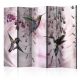 Akusztikus paraván - Flying Hummingbirds (Pink) II [Room Dividers] - ajandekpont.hu