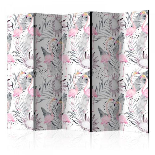 Akusztikus paraván - Flamingos and Twigs II [Room Dividers] - ajandekpont.hu